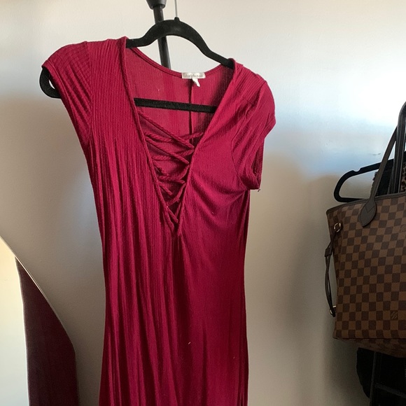 Burgundy Charlotte Russe Dress - Picture 1 of 2